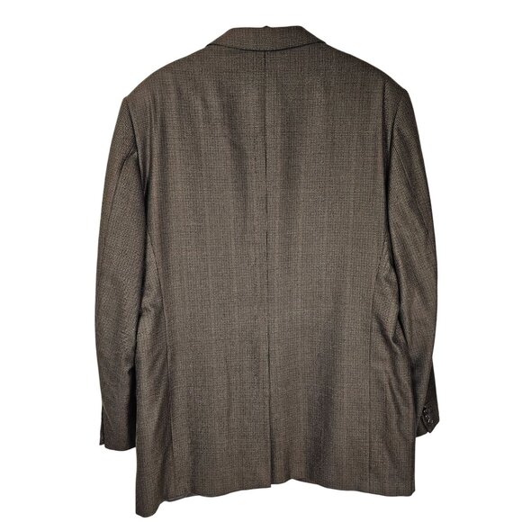 Ermenegildo Zegna Blazer Jacket 15 Milmil 15 Wool 46L Brown Check Ivy League - Picture 2 of 13
